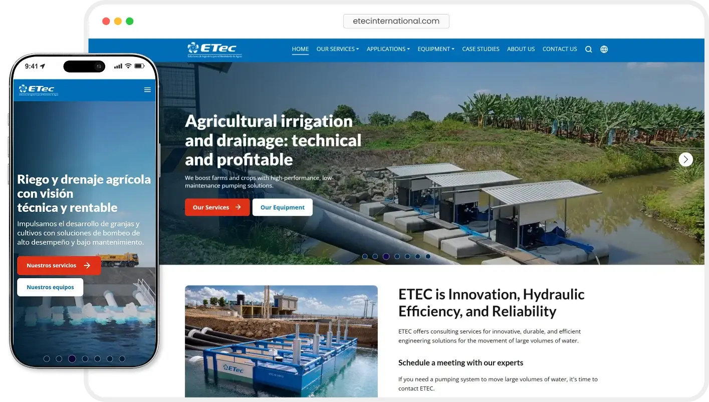 ETEC International website analytics preview