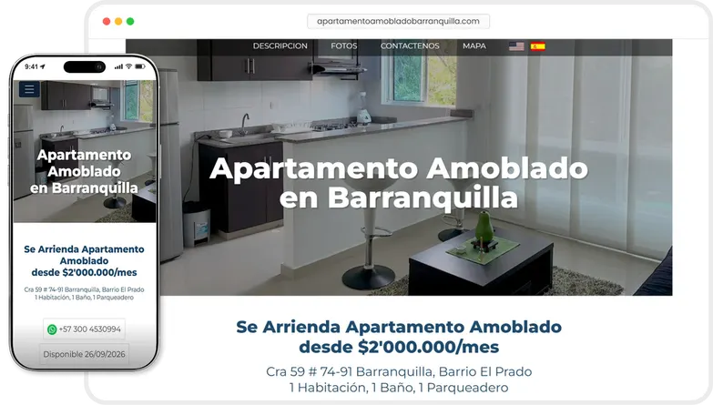 Apartamento Amoblado en Barranquilla website preview