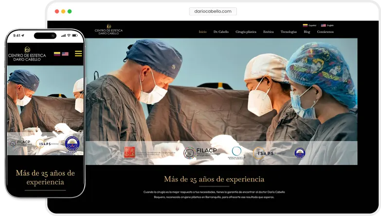 Centro de Estética Dario Cabello website preview
