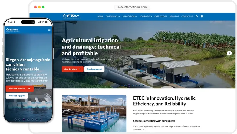 ETEC International website preview