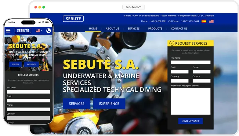 SEBUTE website preview