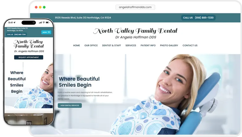 North Valley Family Dental website preview