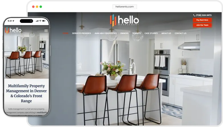 Hello Management website preview