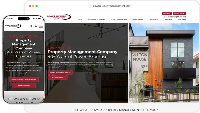 Power Property Management website preview