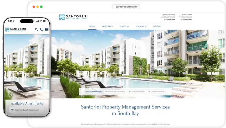Santorini website preview