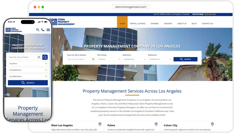 Stern Property Management website preview