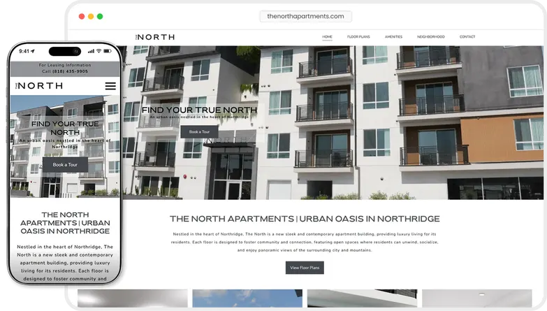 The North website preview