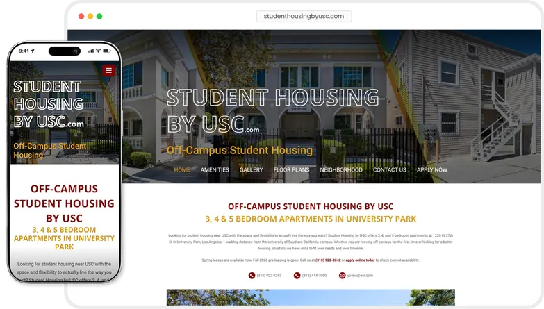 Student Housing by USC website preview