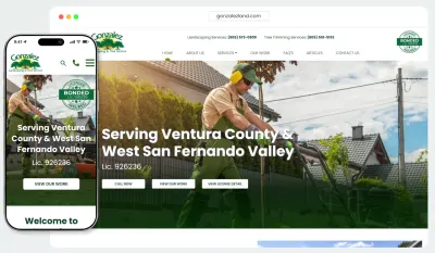 Gonzales Landscaping website animation preview
